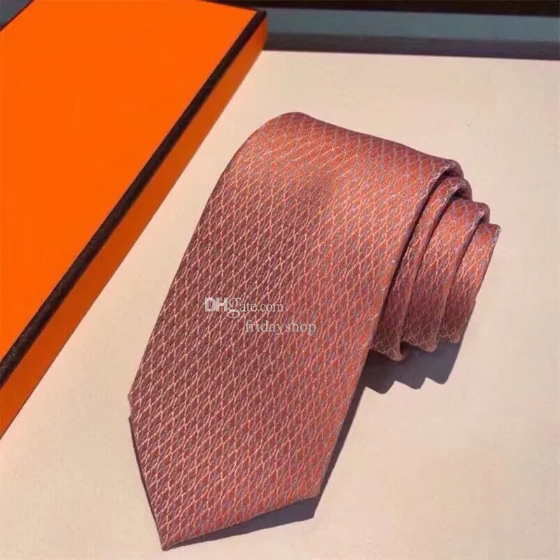 New Designer Mens Men Formal Necktie Ties Fashion Neck Tie Lock Chain Printed Luxurys Designers Business Cravate Neckwear Corbata Cravattino with box