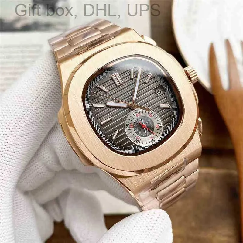 시계 한정판 남성 럭셔리 시계 자동 와인딩 기계식 움직임 창 날짜 디스플레이 스테인리스 스틸 손목 시계 5 GF8D