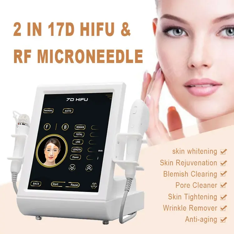 Skönhetsartiklar Professionell ansikte hudlyftfraktionsmikronedlingsmaskin med 7D för ansiktslyftande hudvård