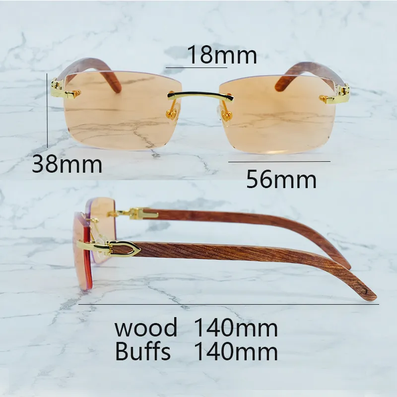 Verres De Remplacement Pour Lunettes Decor – Cornes De Buffle, Taille 55, UV400