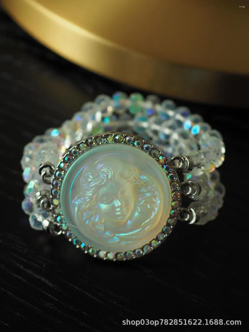 Bangle Sleep Angel Armband Middle Vintage Jewelry Crystal pärlor