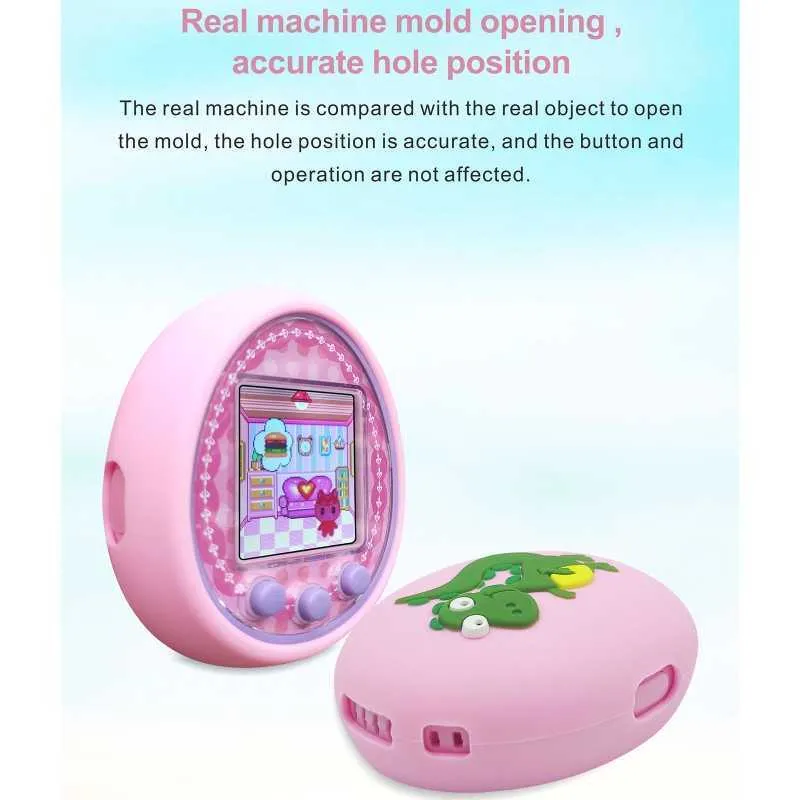 Electronic Pets Kids Machine Silicone Cover Case Waterproof Dino Protector Compatible With Virtual Game Boys Girls Gifts