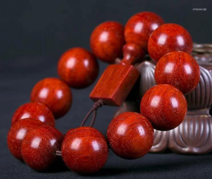 Bangle Lobular Red Sandalwood Rosewood Crafts Beads Bracelet