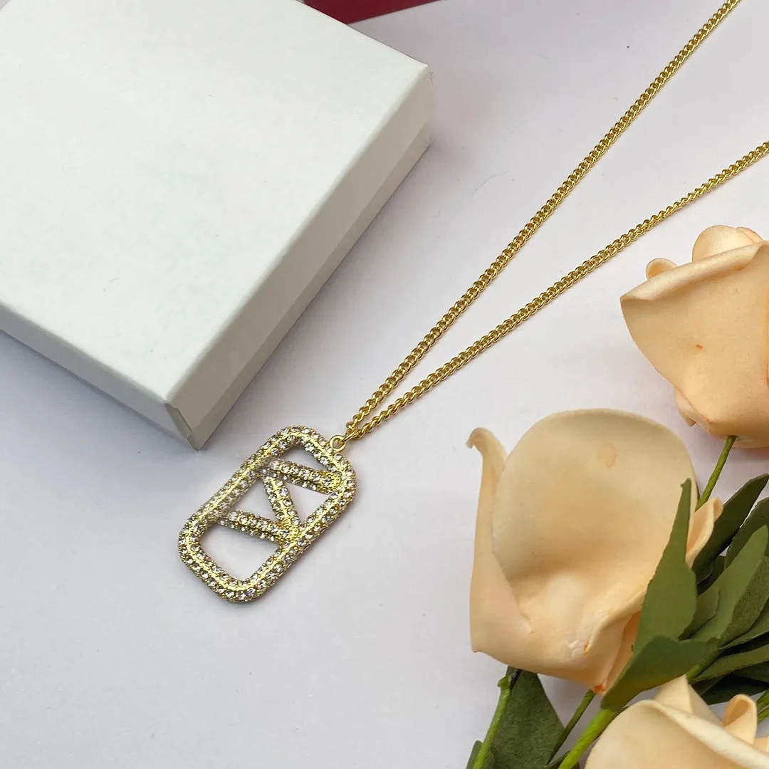 Mode sieraden diamant hanger ketting designer sieraden luxe lange diamanten ketting gouden ketting voor vrouwen