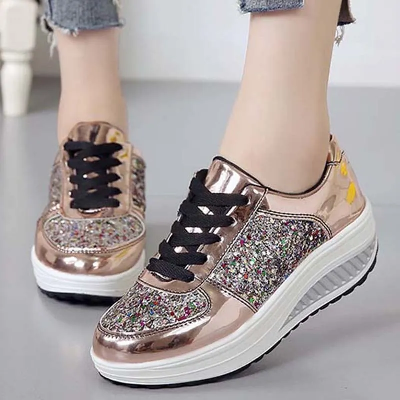 Jurk Schoenen Vrouwen Casual Bling Platte Sneakers Outdoor Dames Trainer Vrouw Vulcaniseer Zapatos De Mujer 230322