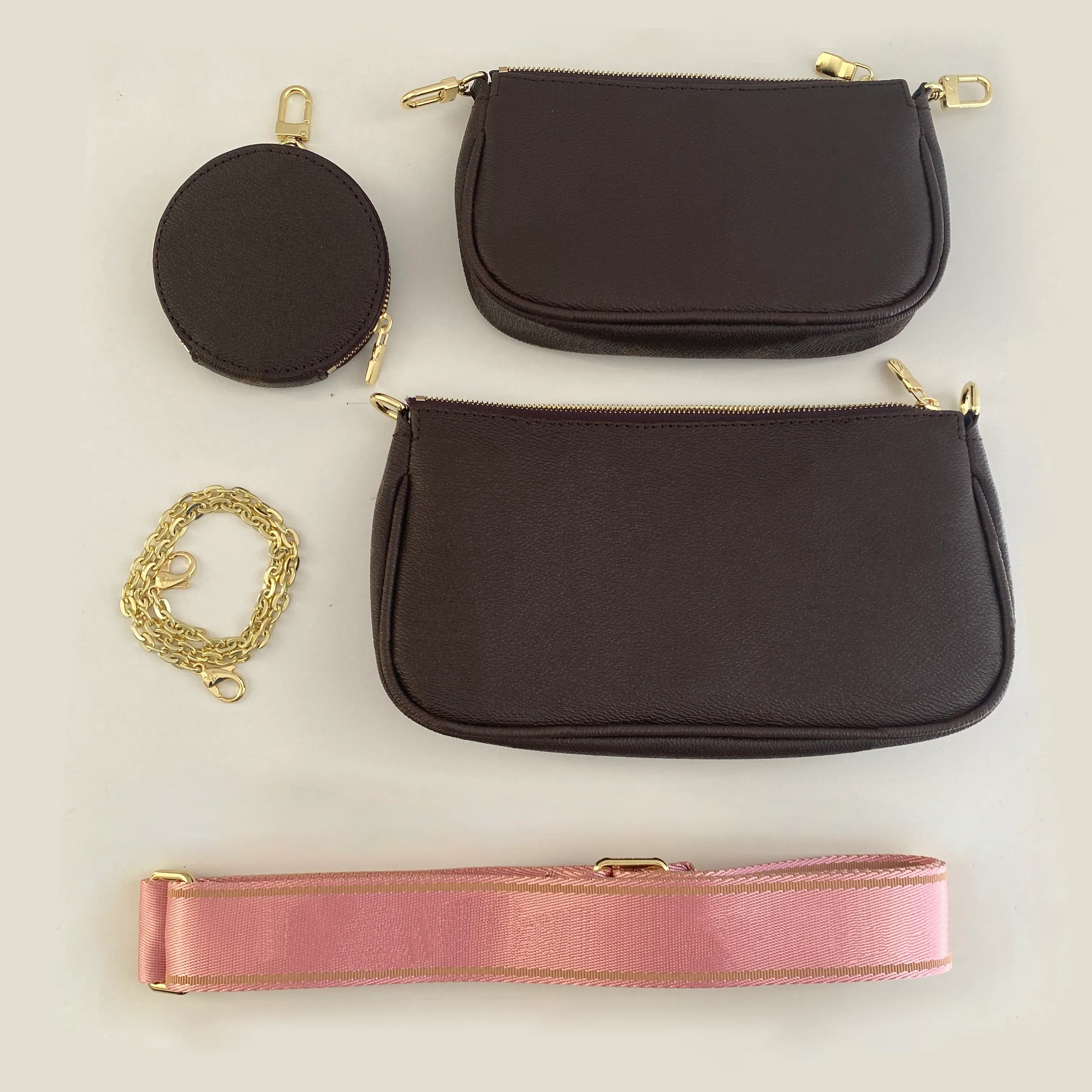 Lady Wallet épaule bandoulière chaîne sac sac à main multifonctionnel 3 en 1 portefeuille mode luxe portefeuille sac à main porte-monnaie sac à main sac à main