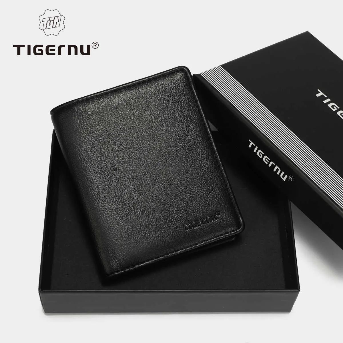 Portfele Tigernu Fashion Krótki portfel dla mężczyzn RFID MĘŻCZYZNA CZYNKA TORSE Casual Card Bag Monety Pocket Mężczyzna cienkie pieniądze Lekki portfel Z0323