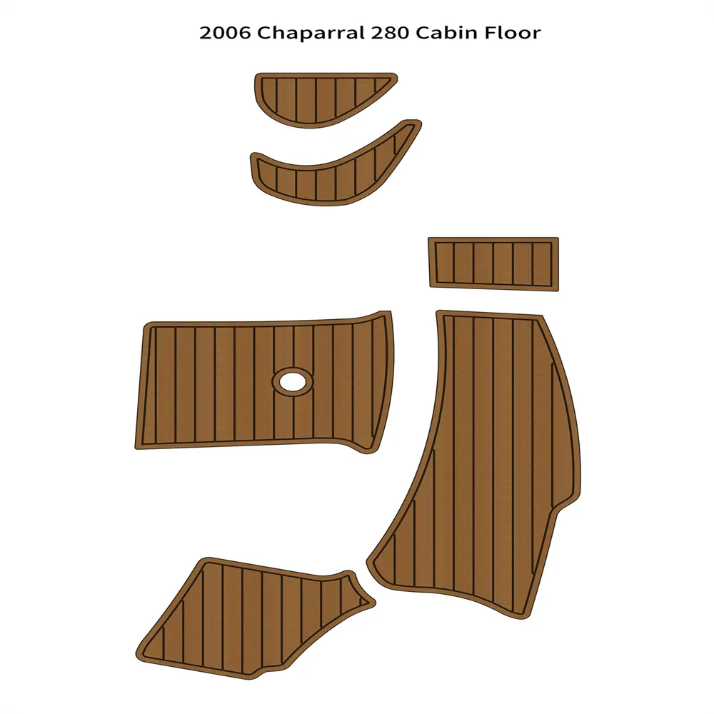 2006 Chaparral 280 салона лодка Eva Foam Faux Teak Deck Deck Pad Pad Mat Self -поддержка Ahesive Seadek Gatorstep Style Floor