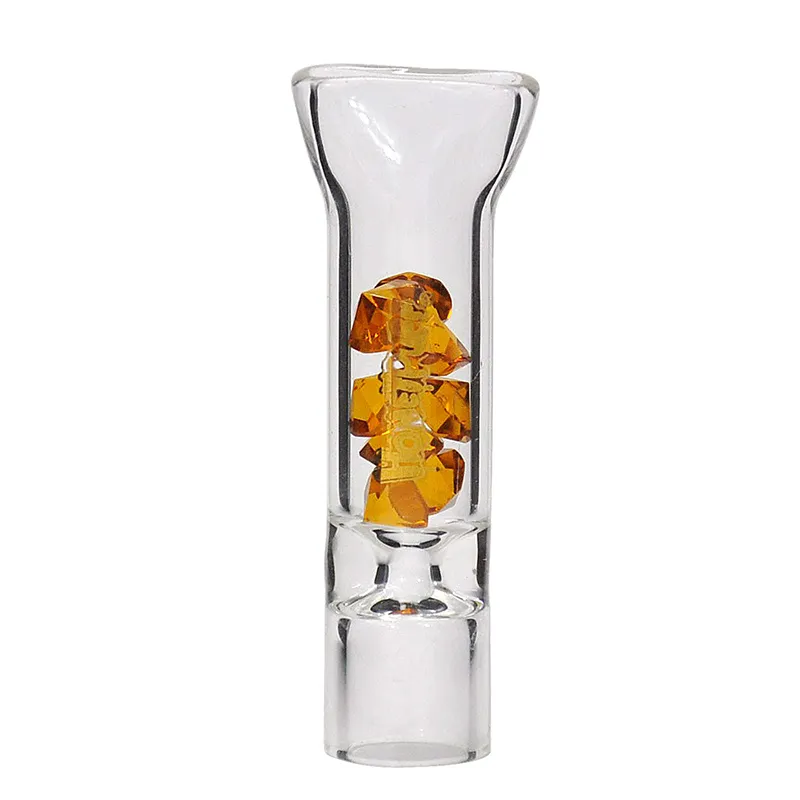 Colorful Diamond Glass Filter Holder Cigarette Drip Tips Round 8mm Honeypuff Disposable Tip for Dry Herb Tobacco Filtered Smoking Oil 