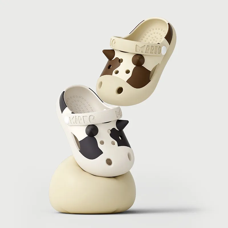 Sandaler Summer Children's Baby Slippers Soft Soled Boys 'and Girls' Cave Shoes Lovely Trendy Baotou Cow Antiskid 230322