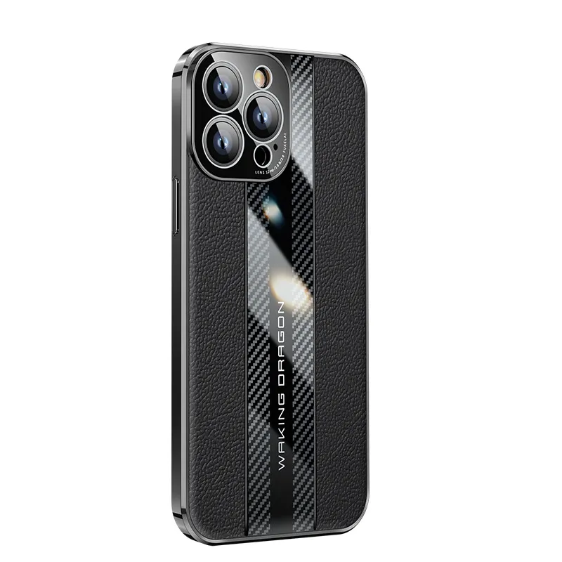 Per iPhone 14 Pro Max Custodie per cellulari Vera pelle bovina Samsung S22 Fondina protettiva Cover posteriore Apple 13 Anti impronta digitale Resistente allo sporco