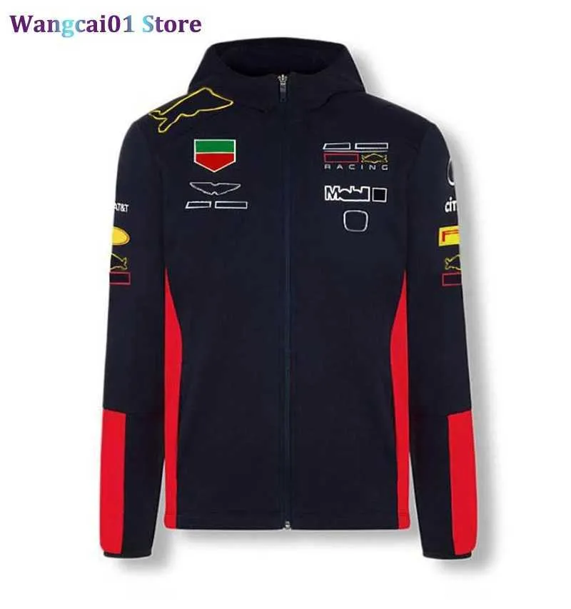 Herrjackor 2021 F1 Formel One Team Racing Workwear Men's Hooded Casual Jacke tröja och kashmiranpassning Samma STY 0323H23