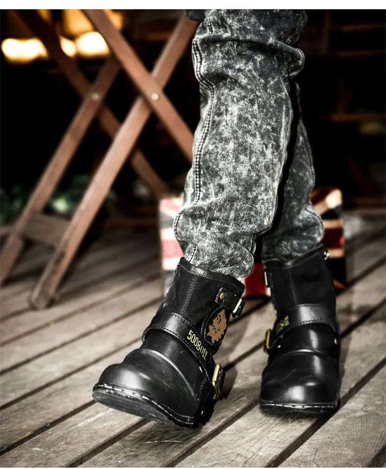 Mens ankle cowboy boots with outlet zipper