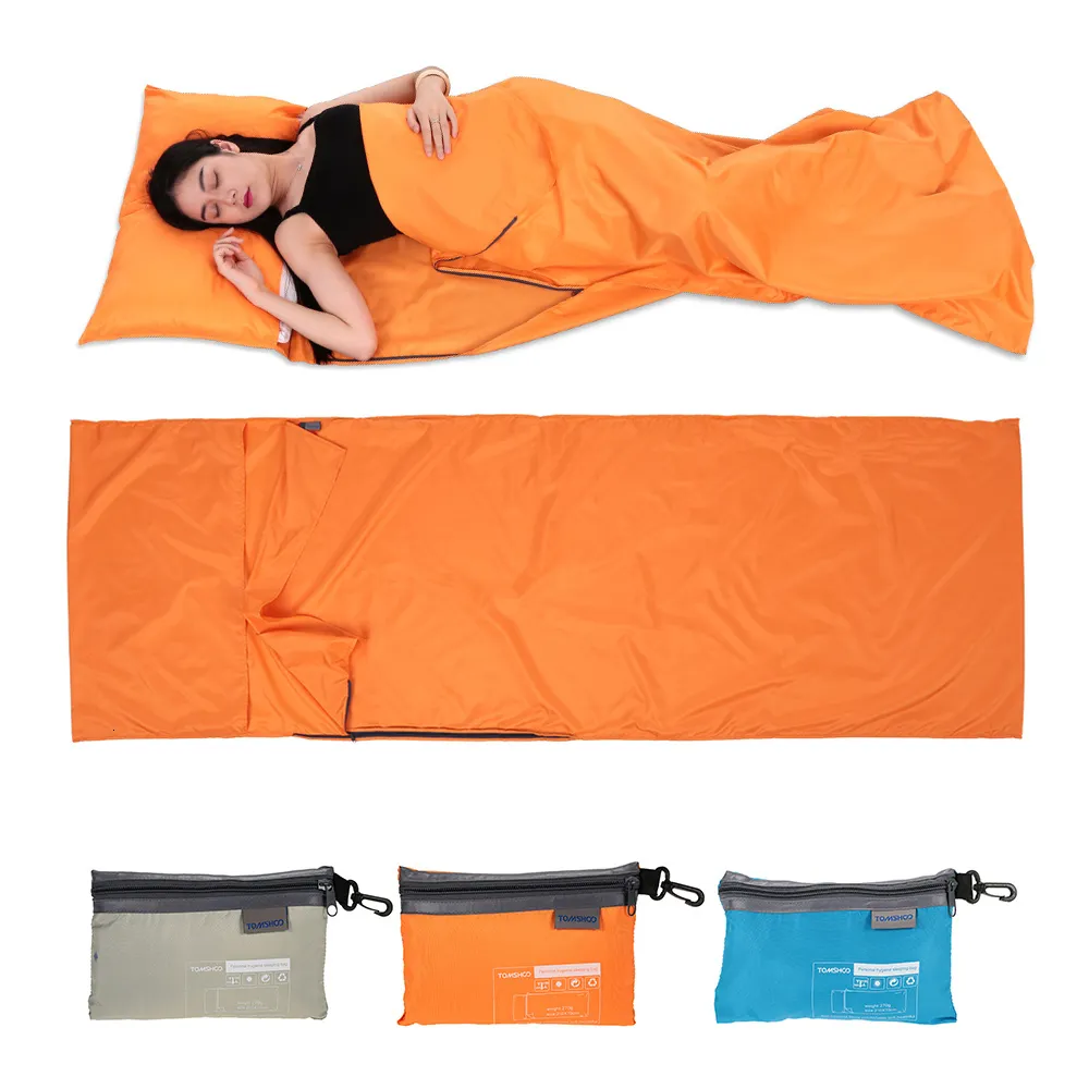 Sacos de dormir LIXADA 70*210 CM CAMPING AO AO ANTERAÇÃO CAMPING CHAMING SACO DE DORMELHO SACIMENTO COM POFENCIO