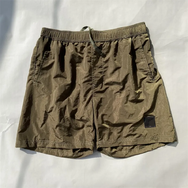 Pantaloncini tinti in nylon metallico Tuta da jogging all'aperto Pantaloni corti da uomo causali Pantaloncini da bagno da spiaggia Taglia M-XXL