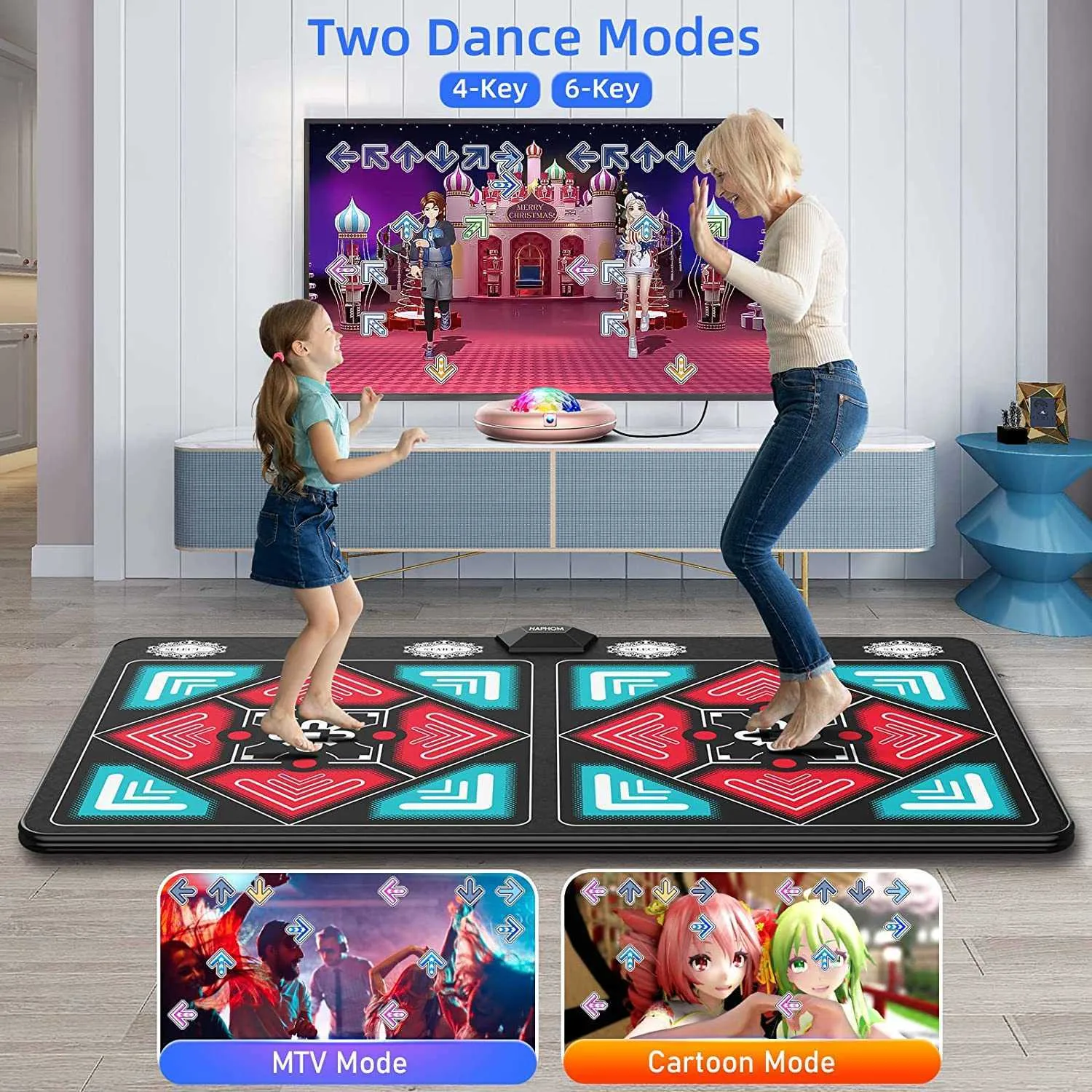 Alfombra de baile para adultos y niños, manta Musical con HDMI, doble  alfombra de ejercicio, antideslizante