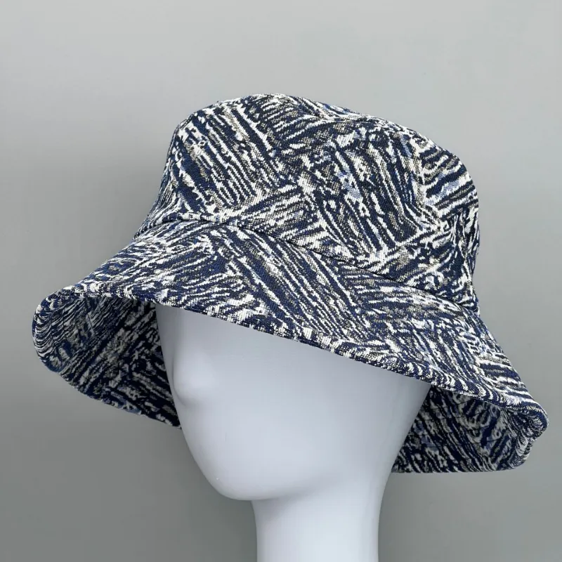 New Fashion Plaid Jacquard Bucket Hat For Women Spring Summer Casual Fisherman Hat Outdoor Sun Cap HCS241