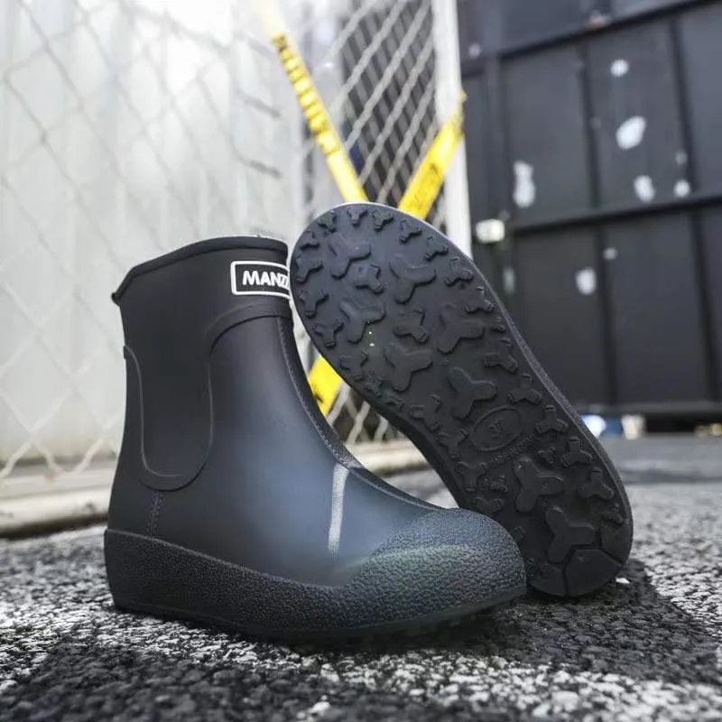 Rain Boots Fashion Outdoor Men s Rain Boots Unisex Rain Shoes Male Slip on Waterproof Working Shoes Fishing Boots Women Rain Boots 230323