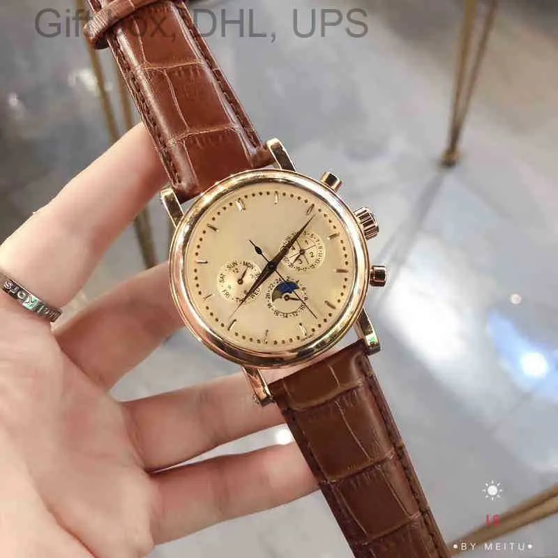 Aquanauts 5164a relógios de luxo para homens Pate Philipp O Trendy Baida Mechanical Belt Watch tem a função do sol e da lua TimingWristwatches Fashion 0GZ7