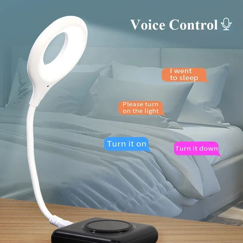 Röstljus USB Artificial Intelligence Voice Control Ljus Voice Control Mini Portable Atmosphere Photography Led Night Light