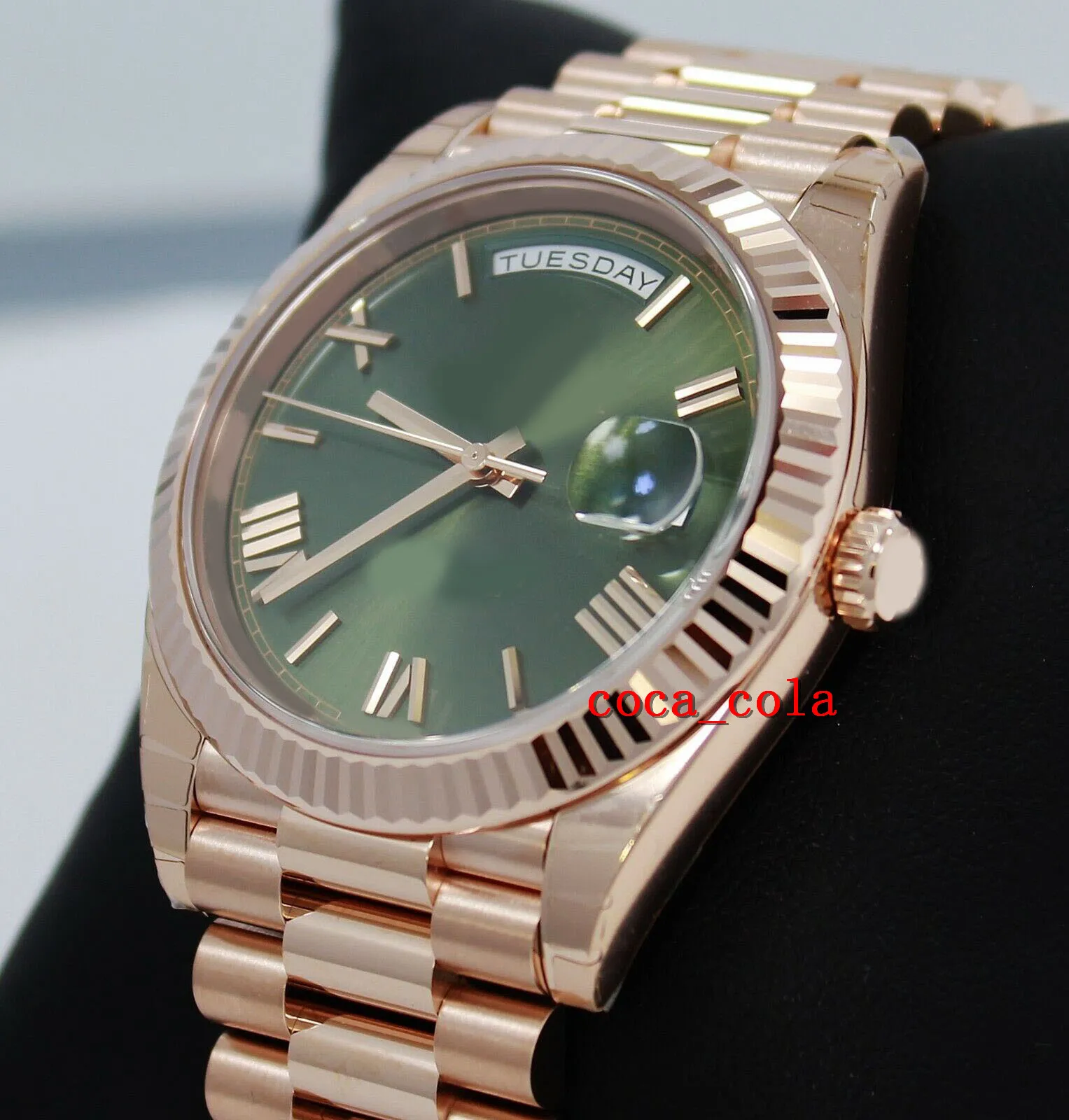 New Factory Version Counter quality watch 18K Rose Gold Green Olive Dial Watch Cal 3255 Movement Automatic ETA Diving Swimming Me278L