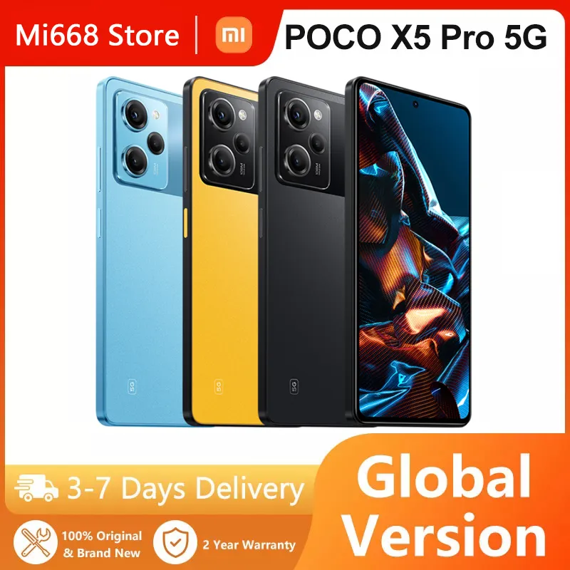 Xiaomi Poco X5 Pro 5Gグローバルバージョンスマートフォン128GB/256GB Snapdragon 778G 120Hz Flow Amoled DotDisplay 108MP 67W NFC