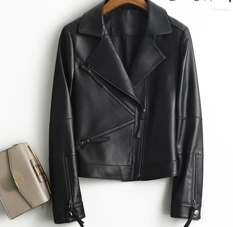 Women's Leather 2023 Real Sheepskin Jackets Woman Genuine Women High Quality Short Outerwear Famale Blouson Cuir FemmeSQQ68