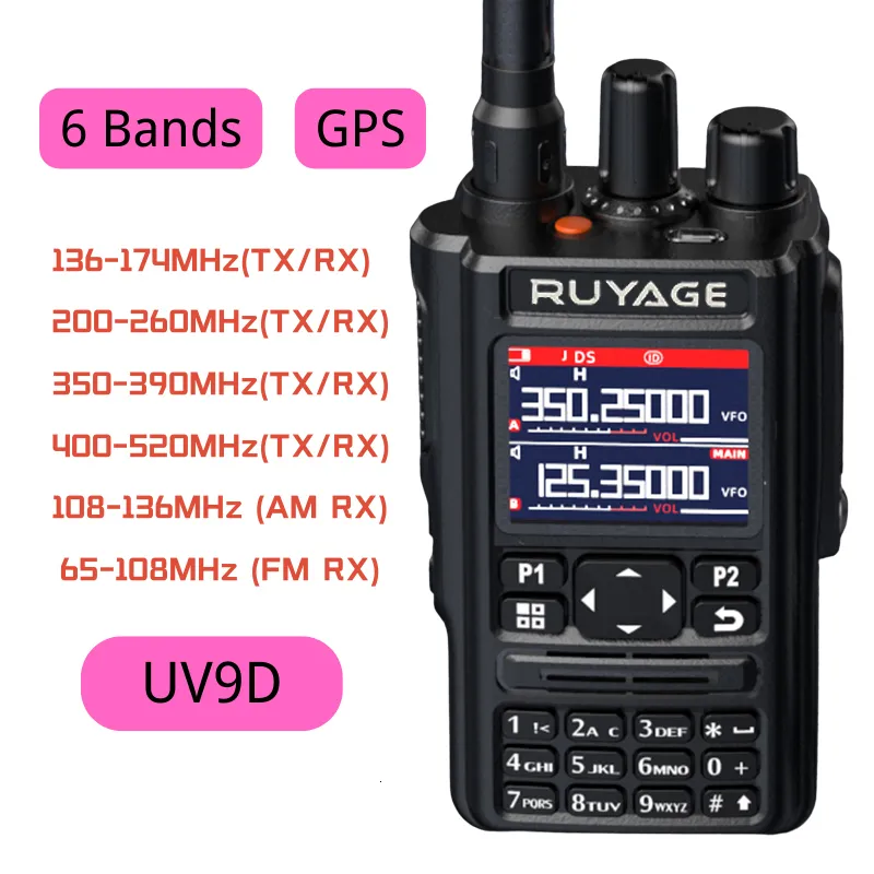 Talkie Walkie Ruyage UV9D GPS 6 Bandes Amateur Ham Radio