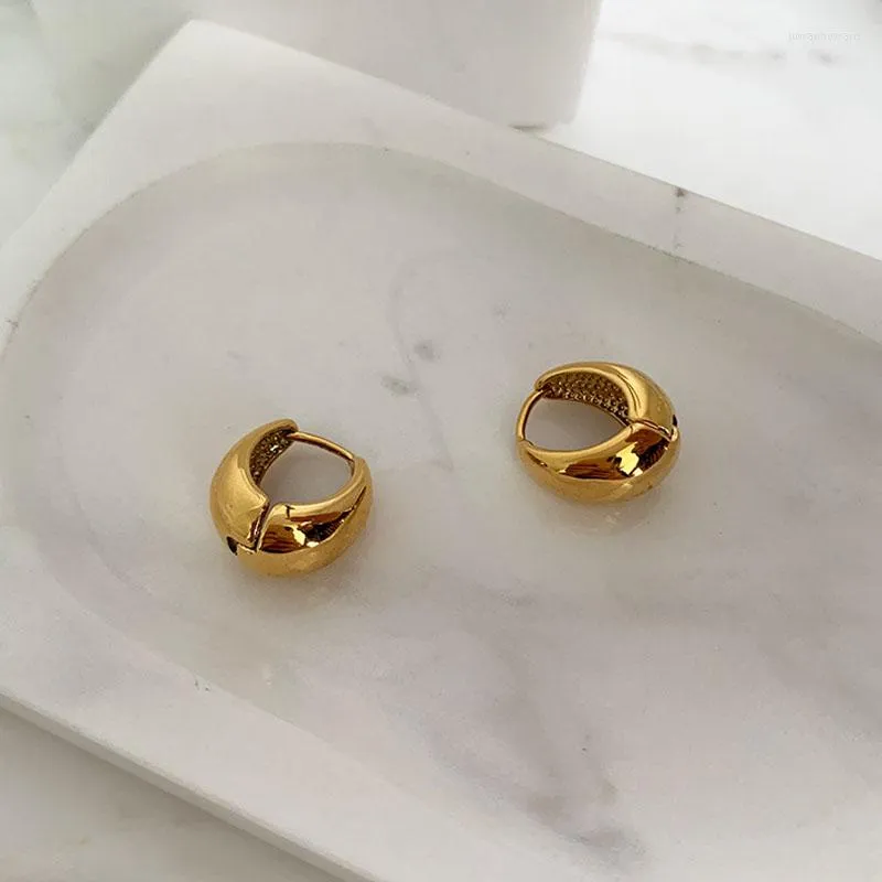 Orecchini a cerchio a forma di goccia d'acqua piccoli per le donne Color oro Elegante cerchio rotondo appeso gioielli per orecchini da ragazza