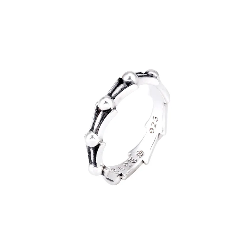 Bague en argent Sterling A1 S925, anneau de queue de lettre de fleur croisée, cadeau de Style Punk personnalisé pour amoureux