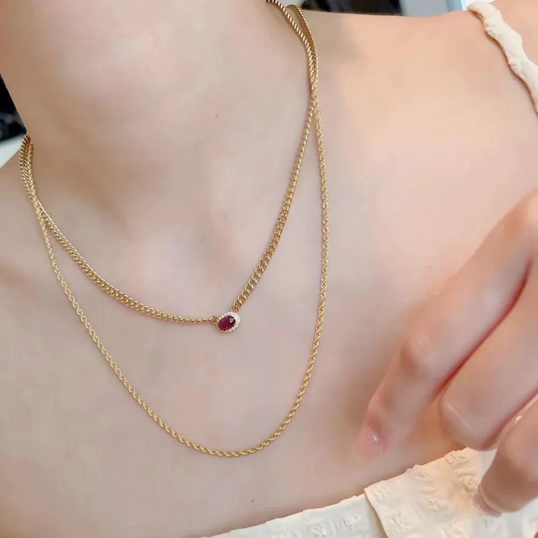 14K Gold Chocker -halsband AAAAA Zirkon Vittguldkedjor Fyllda engagemang Bröllophängen Halsband för kvinnor lovar smycken gåva