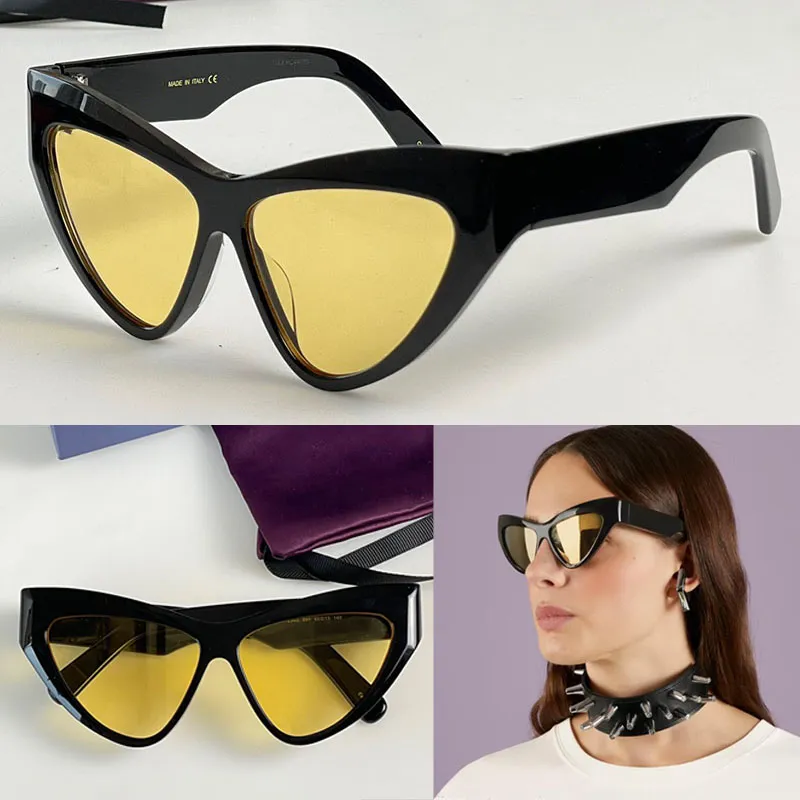 Lunettes de soleil d'été traditionnelles en forme d'oeil de chat 1294, lunettes de plage, Design de lettres pour hommes et femmes, mode fête, bonne qualité, nuances de verres marron uni Adumbral