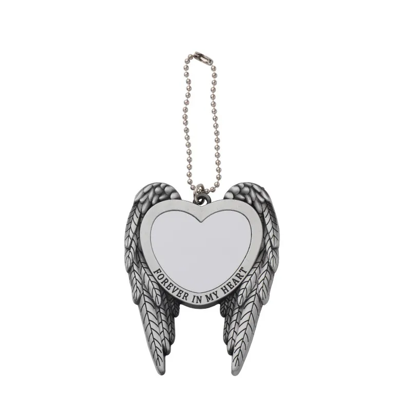 Sublimation Car Charm Pendants Party Favor Valentine`s Day Ornament Heart in Hands Blanks for Heat Press