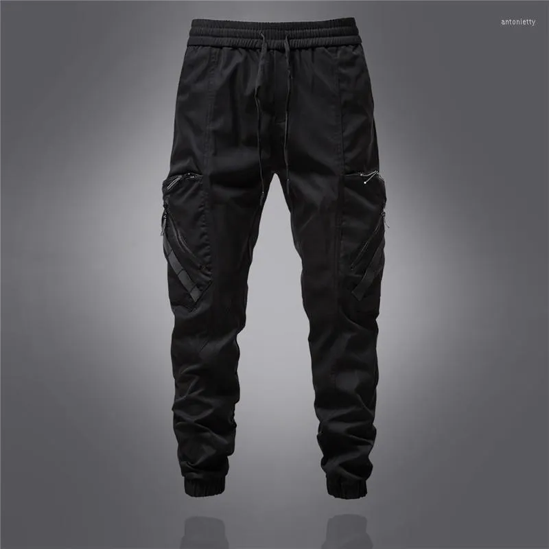 Męskie spodnie męskie moda hip -hop joggers y2k styl luzu technik z kieszeniami Hi Street Sweatpants Spodnie sprężyste talia