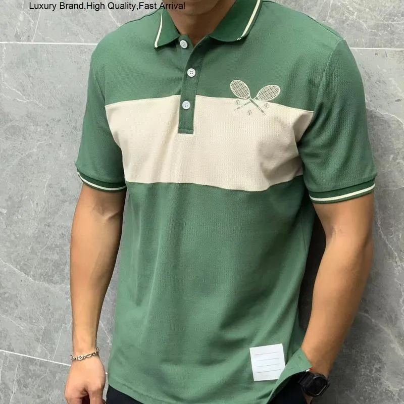 Herren-Poloshirts, Herrenmode-Marken-Poloshirt, Trend-Tennisschläger-Stickerei-Design, originelles Luxus-T-Shirt für Damen, hohe Qualität, berühmt