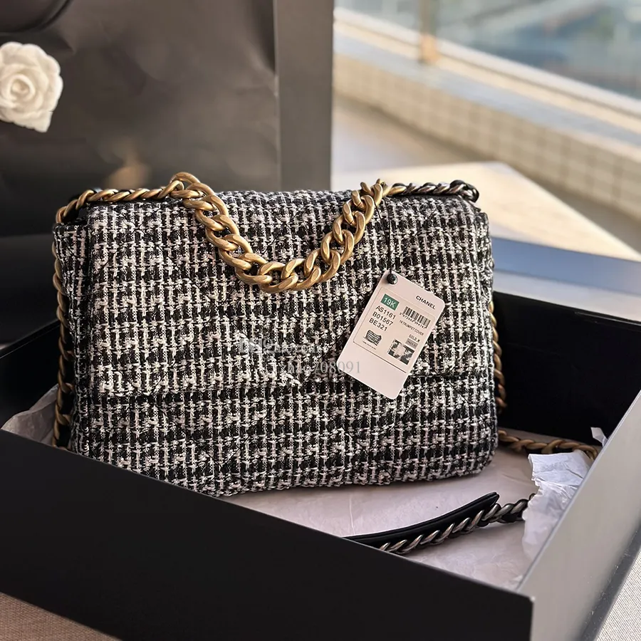 10A TOP Quality 1 1 Canvas Flap Bag 30cm Women s Shoulder Handbag Fashion Designer Bags with Box C173