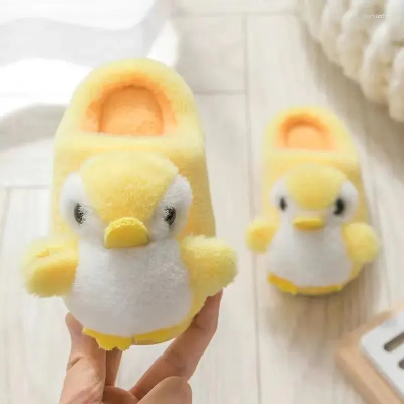 Slipper Children Home Shoes Cashmere Cotton Slippers Kids Cute Cartoon Warm Boys Girls Indoor Winter Baby