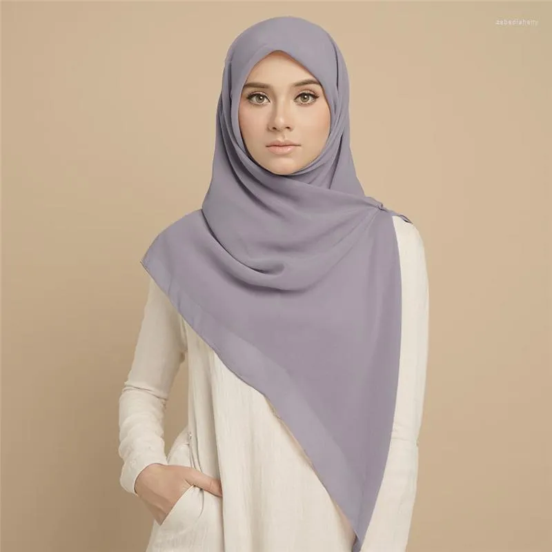Lenços 36 cores Malaysia turbante 110 110 cm de tamanho quadrado de chiffon hijab lenço de lenço
