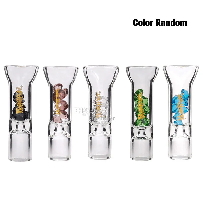Colorido Diamante Vidrete de vidrio Filtro de cigarrillo Consejos de goteo Diámetro 8 mm para hierba seca Tabacco Flillado Fumador de aceite Vapor