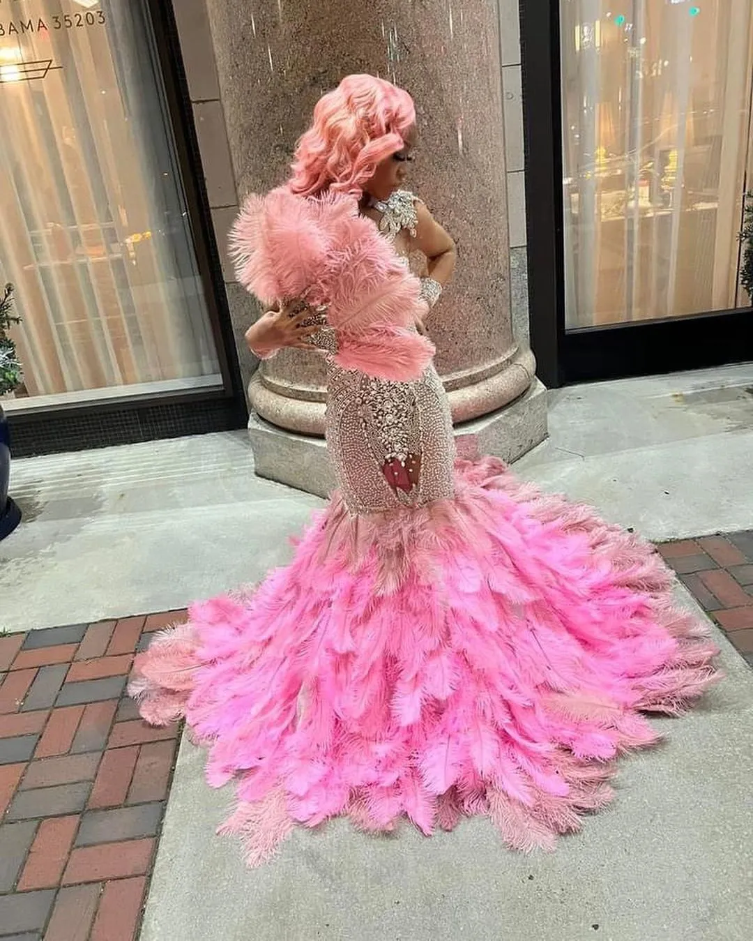2023 Arabic Aso Ebi Pink Mermaid Prom Dresses Beaded Crystals Sexy Evening Formal Party Second Reception Birthday Engagement Gowns Dress ZJ3222