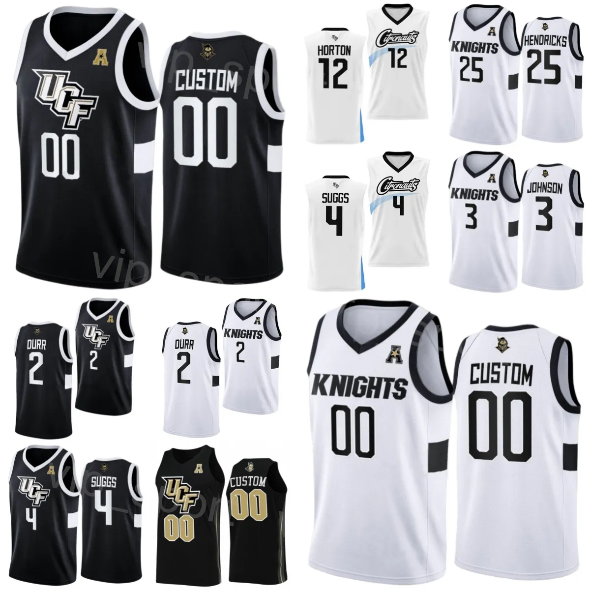 UCF Knights College 3 Darius Johnson Jersey Basketball 4 Brandon Suggs 2 Michael Durr 25 Taylor Hendricks 12 Ithiel Horton C.J Kelly University Navy Blue White NCAA