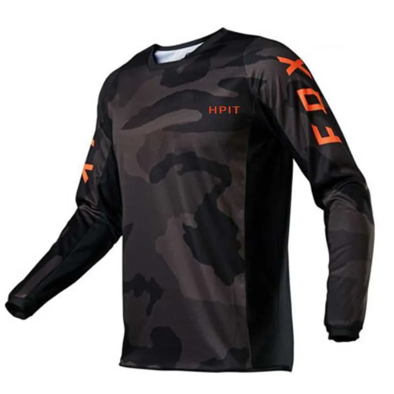 T-shirts pour hommes 2023 Maillots de descente pour hommes VTT Chemises VTT Offroad DH Moto Motocross Sportwear Racing Hpit Fox Vélo Cyclisme