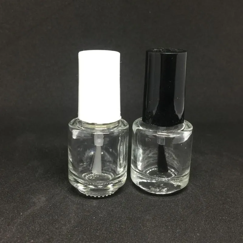 5ml Glass Empty Nail Polish Bottle Heart Round Square  Shape Transparent Cosmetic Container Clear Glass Nail Glue Bottle For Sample