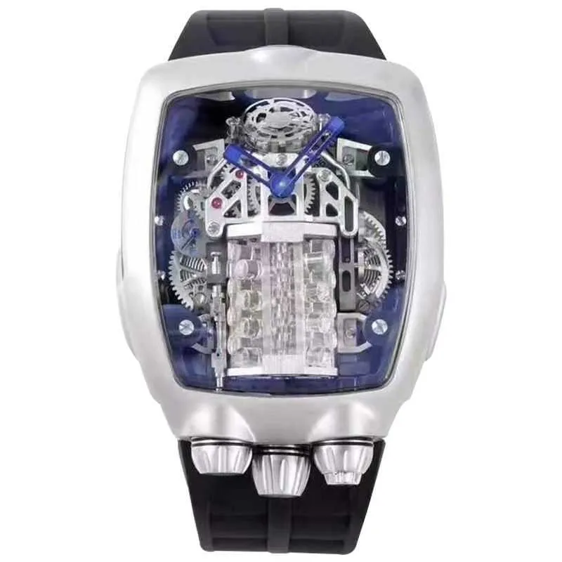 AA Designer Montres Richrd Mileres Bugatti Veyron Personnalisé Casual Creux Seau Étanche Entièrement Automatique Grand Cadran Mécanique