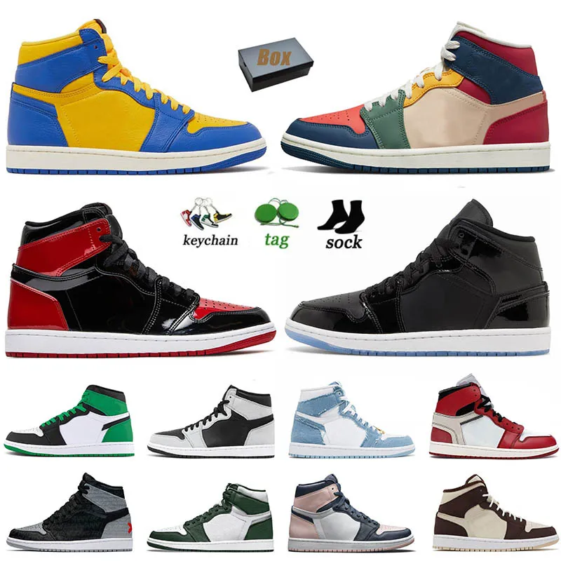 OG Air Jordan 1s Clearance Basketball Shoes Lucky Green Jumpman Design