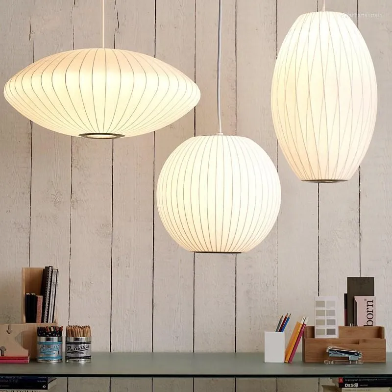 Pendant Lamps Commercial Lighting Japanese Style Silk Shade Light Suspension Loft For Living Room/bedroom/el 100-240v