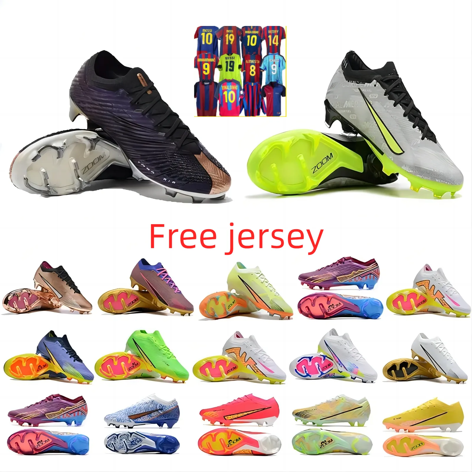 サッカーランニングシューズCR7 VAPORES 15 ELITE RETROS BLACK COPPERPRO ANTI CROG CLEATS OUTDOOR PRICANN EDITION GENERANION NEYMAR ACCフットボール