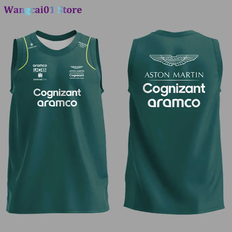 wangcai01 heren tanktops aston martin f1 team 2023 zomer nieuwe vest Formule 1 racebestuurder Alonso nieuw ontwerp heren sport snel drogen vest top 0323H23