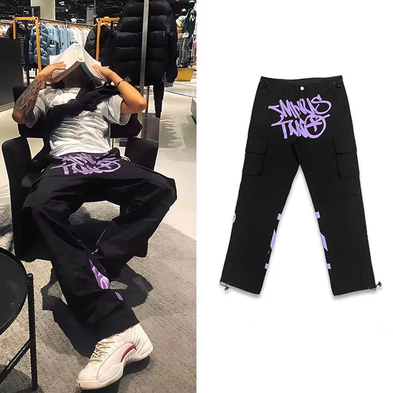 minus two MT detachable cargo pants Hip-hop street dance trendy trousers  high-quality printed overalls mopping pants - AliExpress, minus two 