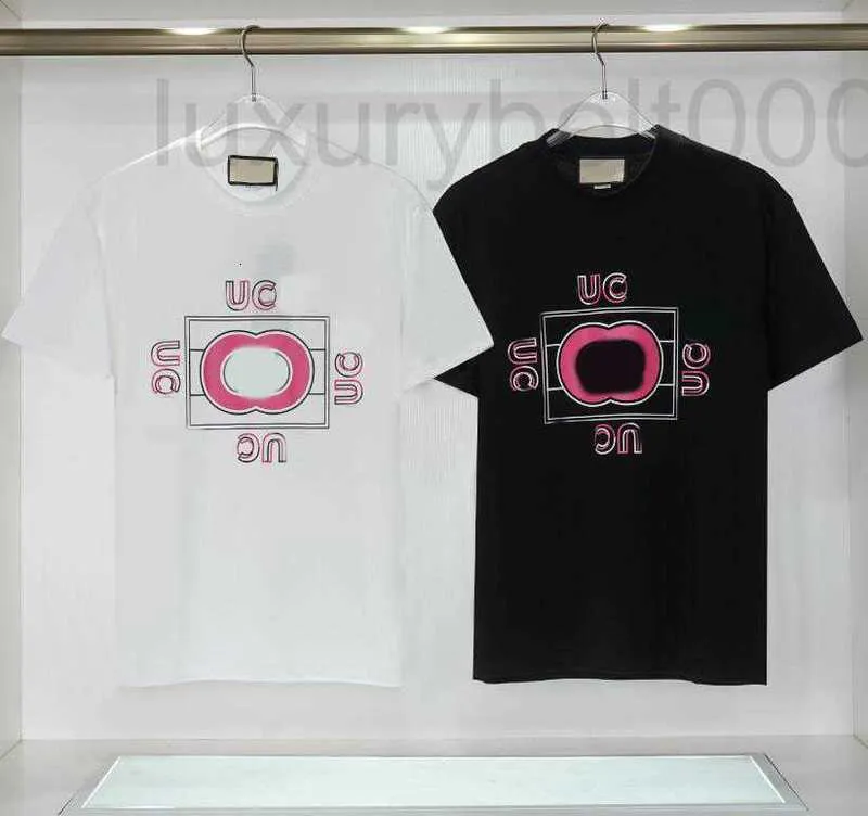 Herren-T-Shirts Designer 2023 Mode Herren-T-Shirts Designer-Luxus-Herren-T-Shirts Sommereinfachheit Reines Schwarz 7 Farben rosa Buchstabe kurze Ärmel Baumwolloberteil HPS4